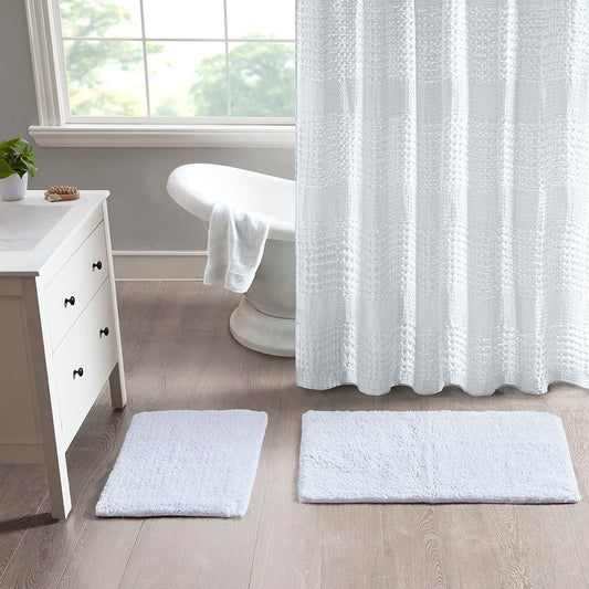 Ritzy - 2 Piece Set Bath Rug - White