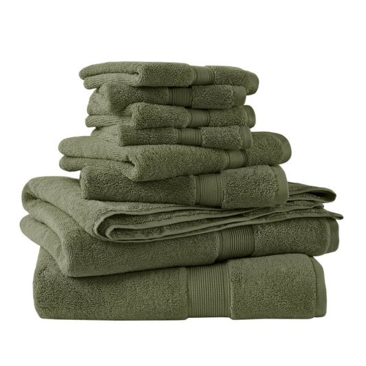 800GSM Ultra-Soft Absorbent Towel Set - Olive Green