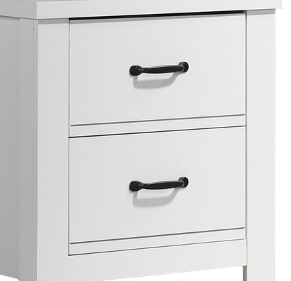 Cassini - 2-Drawer Nightstand Bedside Table - White