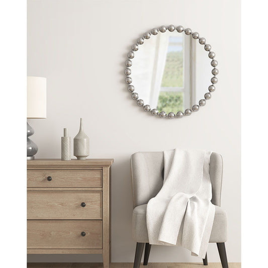 Marlowe - 27" Round Wall Decor Mirror - Silver