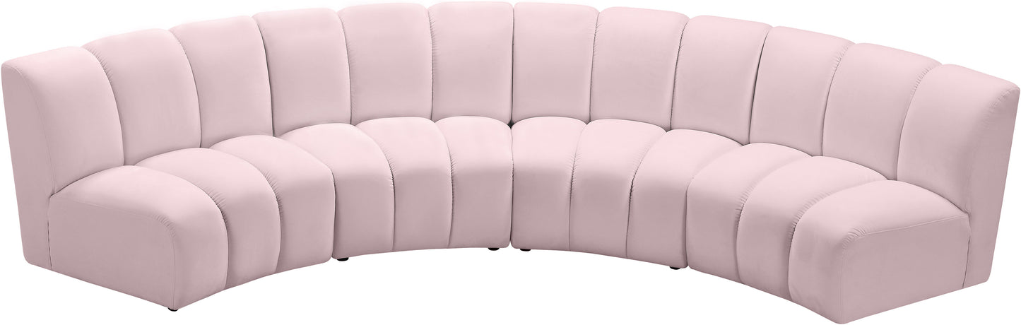 Infinity - 4 Piece Velvet Modular Sectional