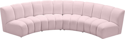 Infinity - 4 Piece Velvet Modular Sectional