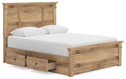 Makidern - Panel Storage Bed With Under Bed Storage Unit