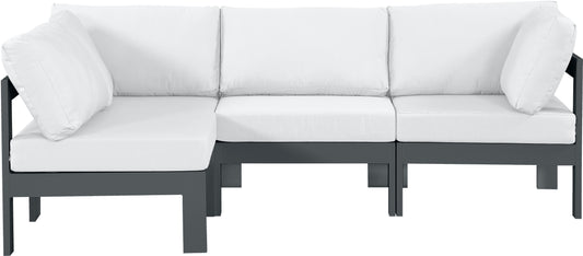 Nizuc - Outdoor Patio Modular Sectional - White - Fabric - Modern & Contemporary