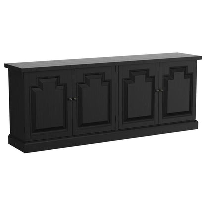 Florence - 4-Door Dining Sideboard Buffet Cabinet - Antique Black