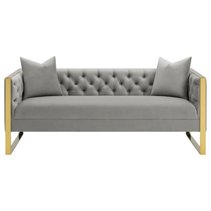 Eastbrook - Velvet Upholstered Tufted Sofa Set