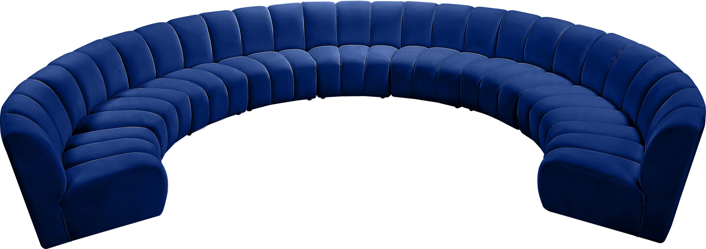 Infinity - 9 Piece Velvet Modular Sectional