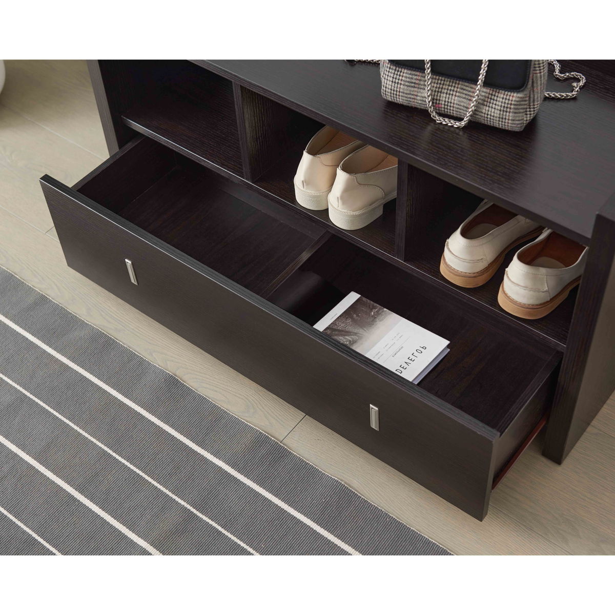 Shoe Entry Bench With Drawer, Shoe Storage Organizer