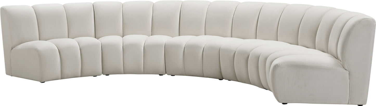 Infinity - 5 Piece Velvet Modular Sectional