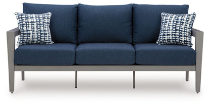 Gali - Sofa / Chairs / Table Set (Set of 4) - Gray / Blue