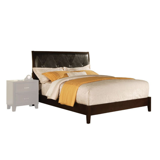 Tyler - Twin Bed - Black PU & CapPUccino