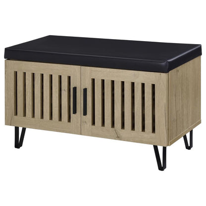 Brixton - 2-Door Padded Entryway Shoe Storage Bench