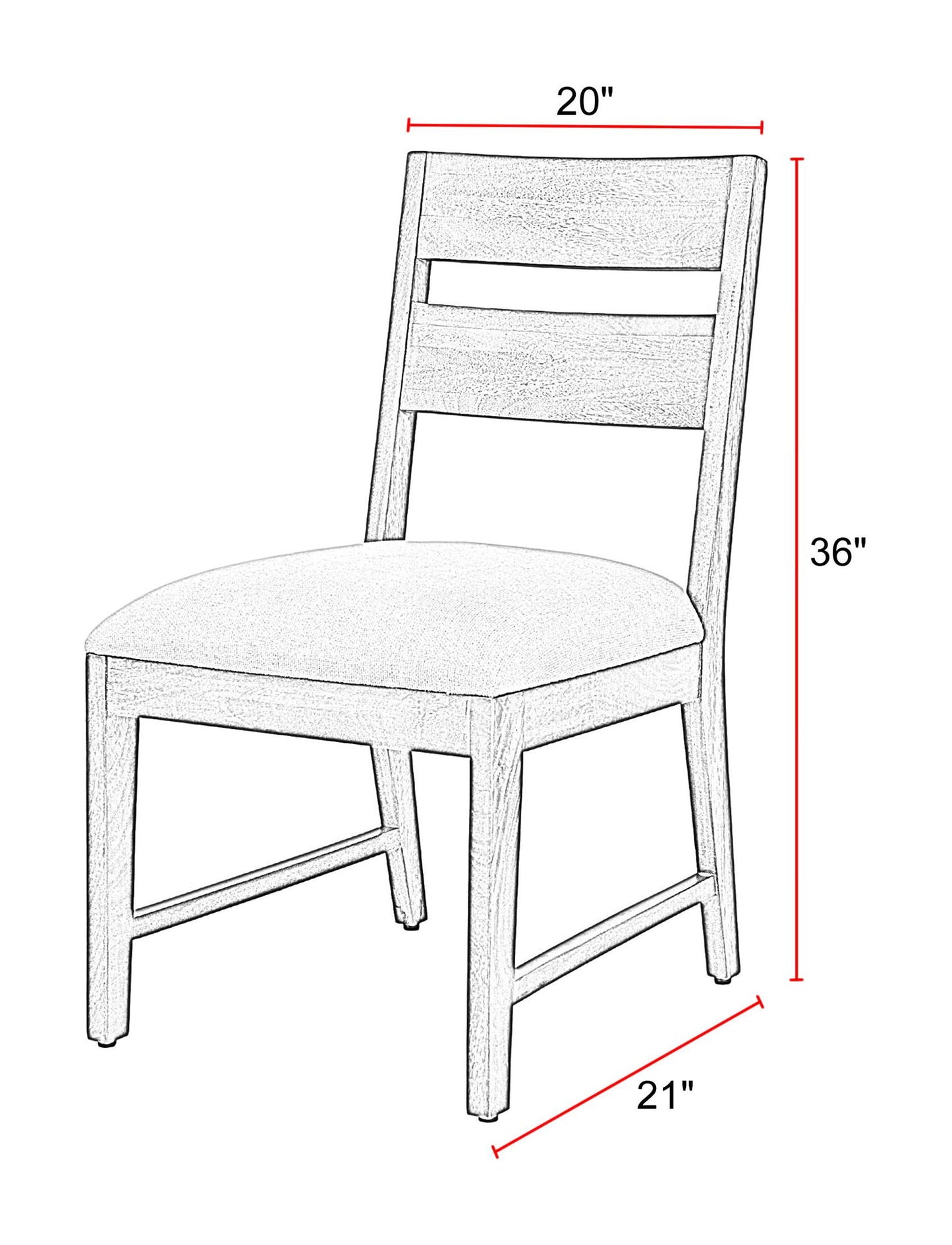 Portico - Ladderback Dining Chair (Set of 2) - Warm Brown