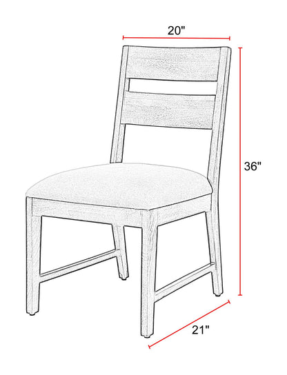 Portico - Ladderback Dining Chair (Set of 2) - Warm Brown