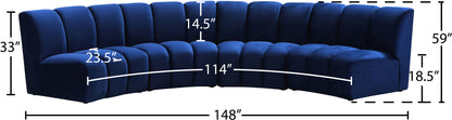 Infinity - 4 Piece Velvet Modular Sectional