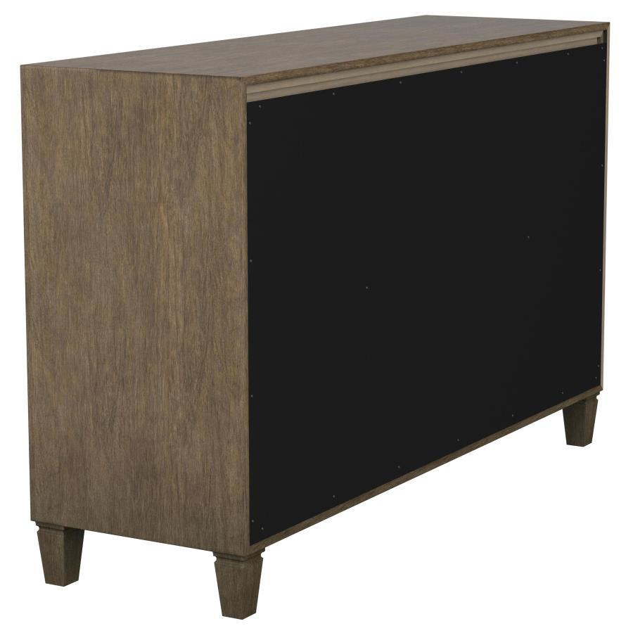 Matisse - 4-Drawer Dining Sideboard Buffet Cabinet With Rattan Cabinet Doors - Brown