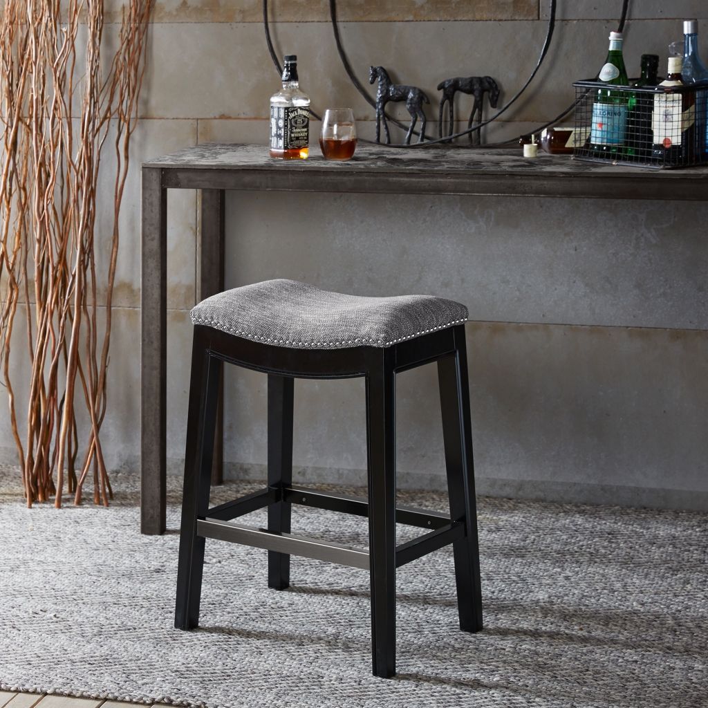 Belfast - Saddle Counter Stool - Gray