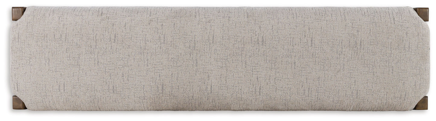 Cabalynn - Large Uph Dining Room Bench - Oatmeal / Light Brown