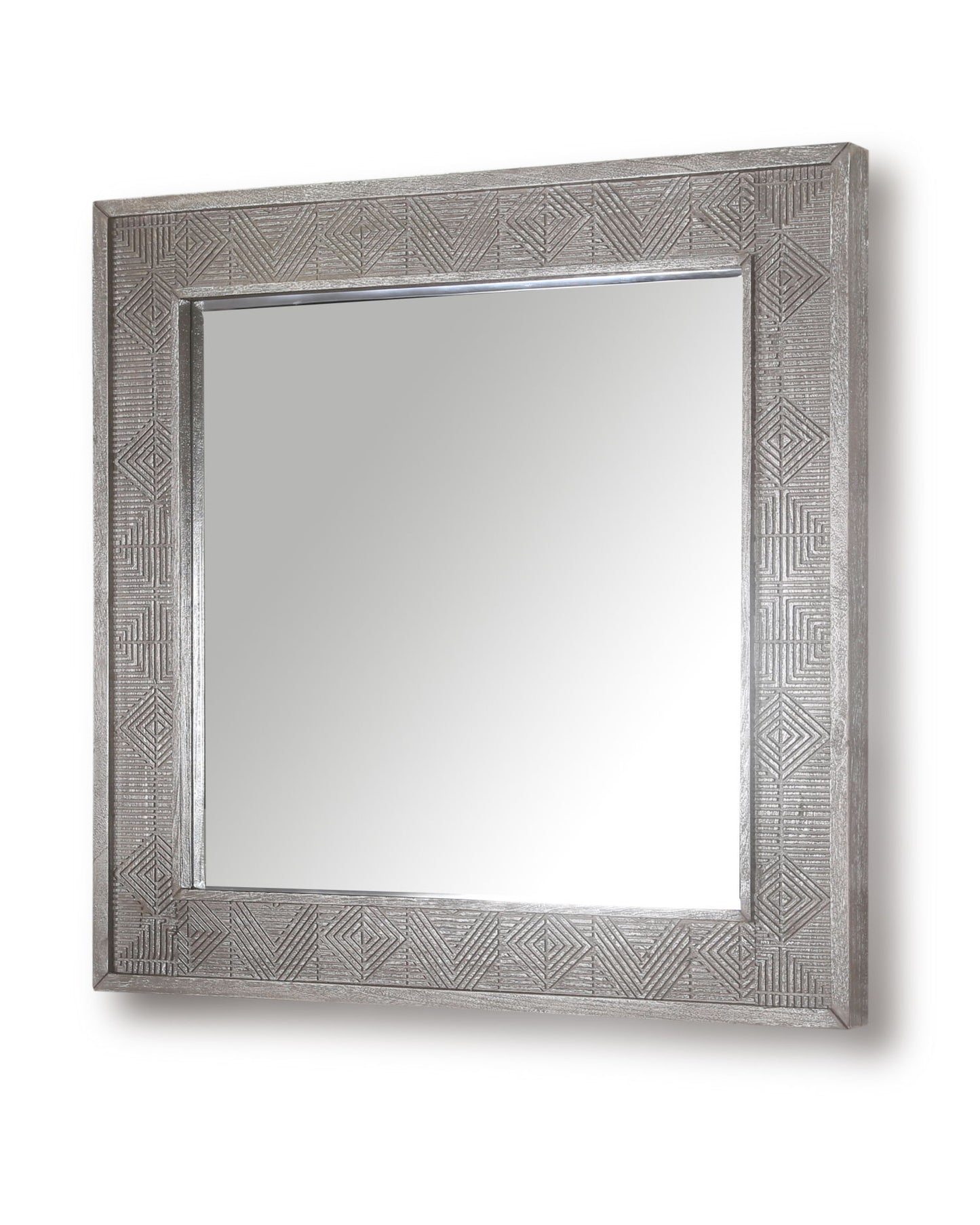 Crossings Serengeti - Wall Mirror - Sandblasted Fossil Grey