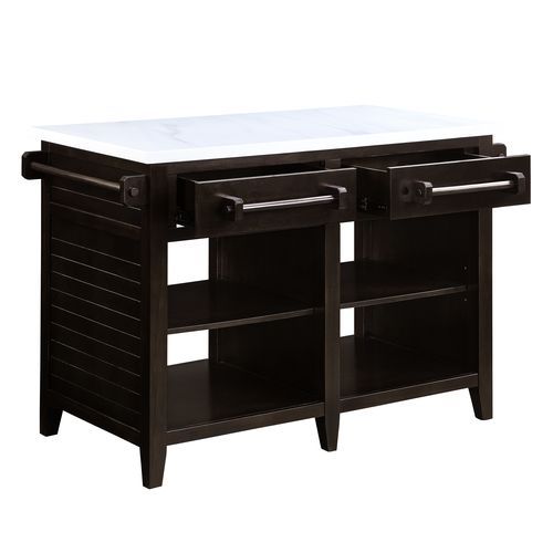 Darwid - Kitchen Island - Brown, Dark