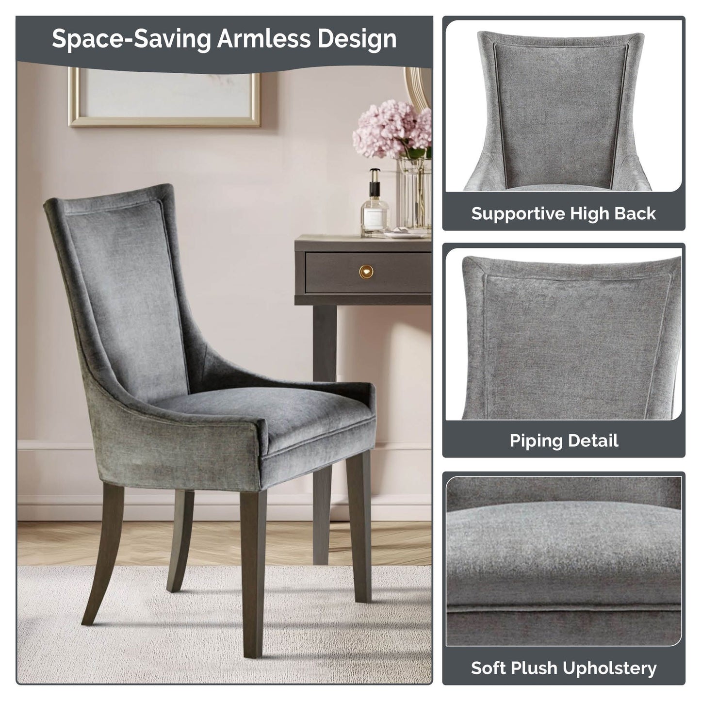 Ultra - Dining Side Chair (Set of 2) - Dark Gray