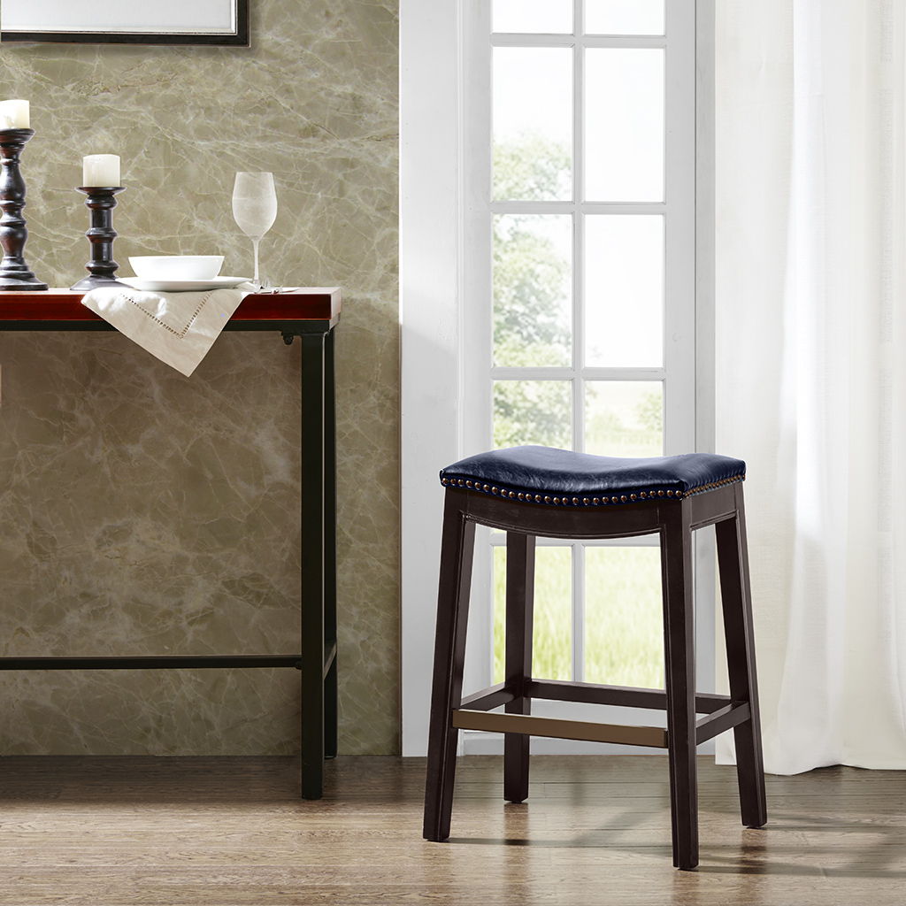 Belfast - Saddle Counter Stool - Navy