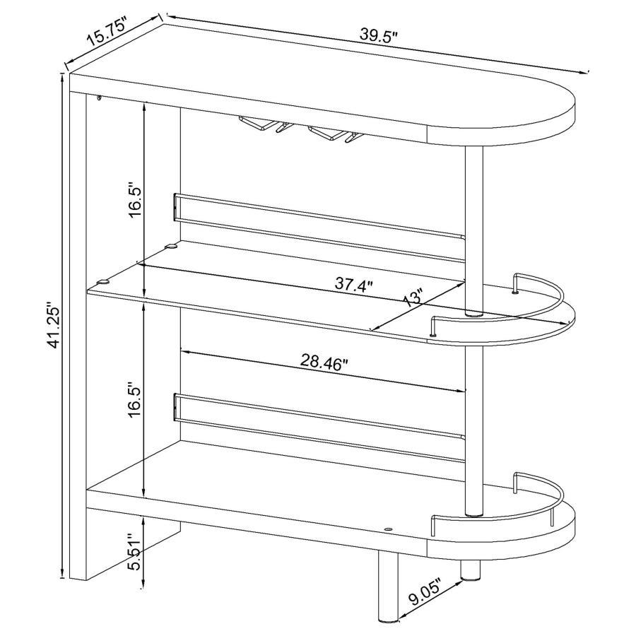 Adolfo - 3-tier Bar Table