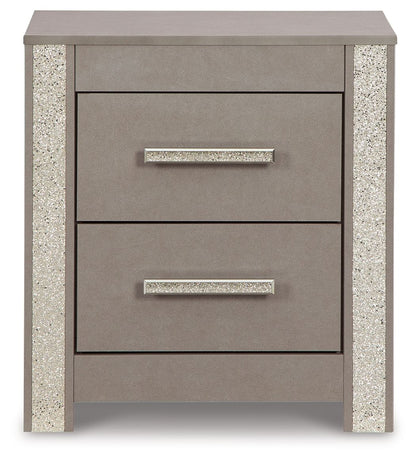 Surancha - Gray - Two Drawer Night Stand