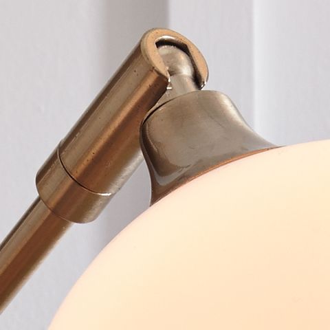 Taliya - Champagne / White - Metal Arc Lamp