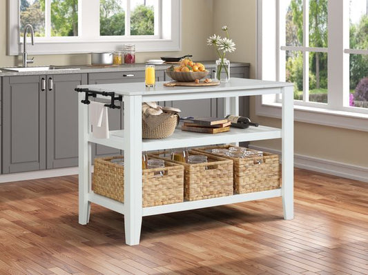 Sezye - Kitchen Island - White Finish