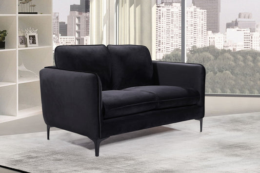 Poppy - Loveseat - Black