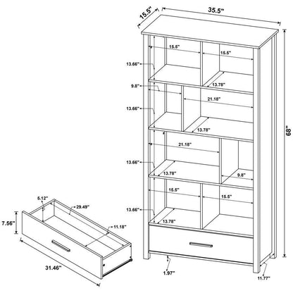 Dylan - 4-Shelf Storage Bookshelf