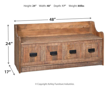 Garrettville - Brown - Storage Bench