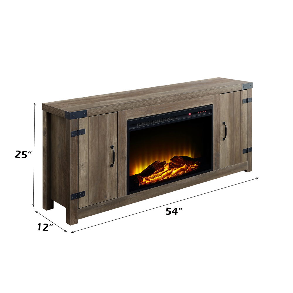 Tobias - 25" Fireplace - Rustic Oak