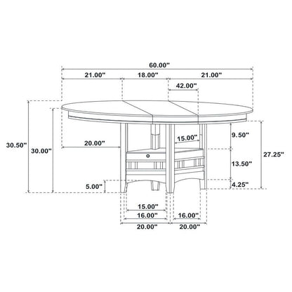 Lavon - Oval Extension Leaf Dining Table