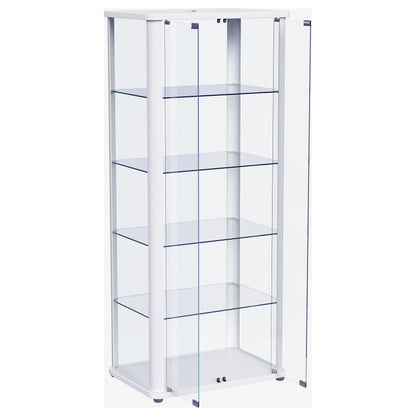 Aero - 5-Shelf Display Curio Cabinet With Led Lighting