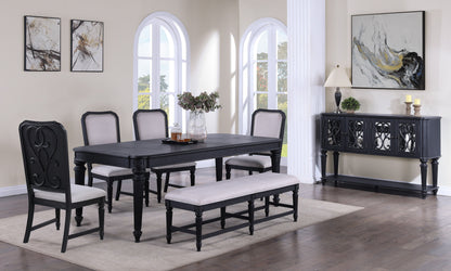 Kingsbury - Dining Table (18 Leaf) - Black