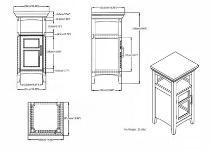 Avington - Floor Storage Cabinet - Pure White