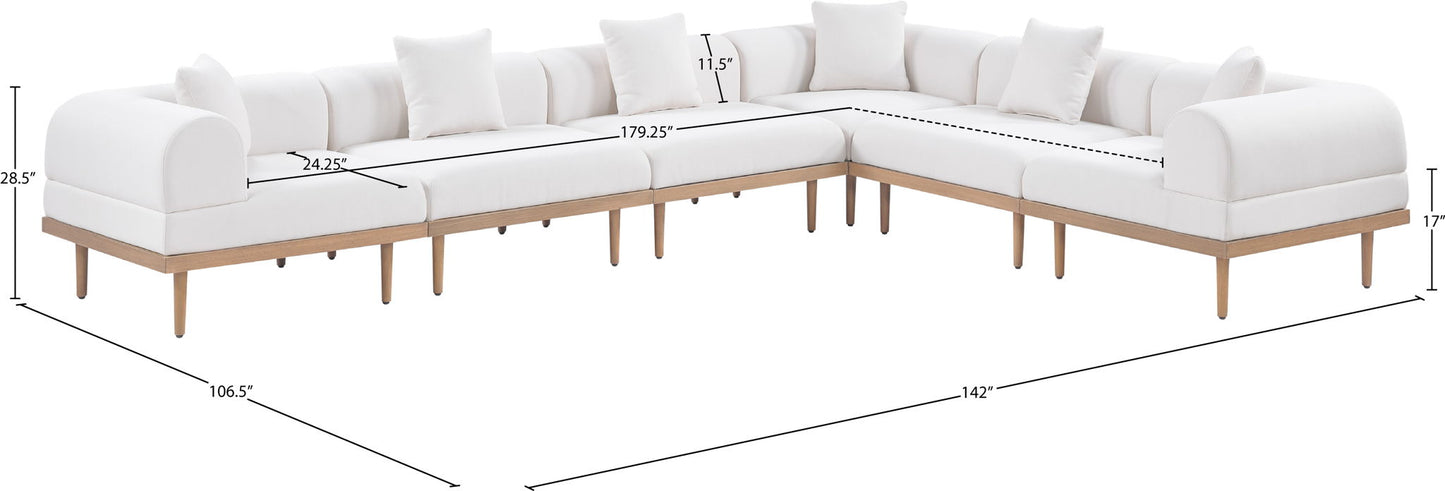 Laguna - 6 Piece 142" Outdoor Patio Modular Sectional