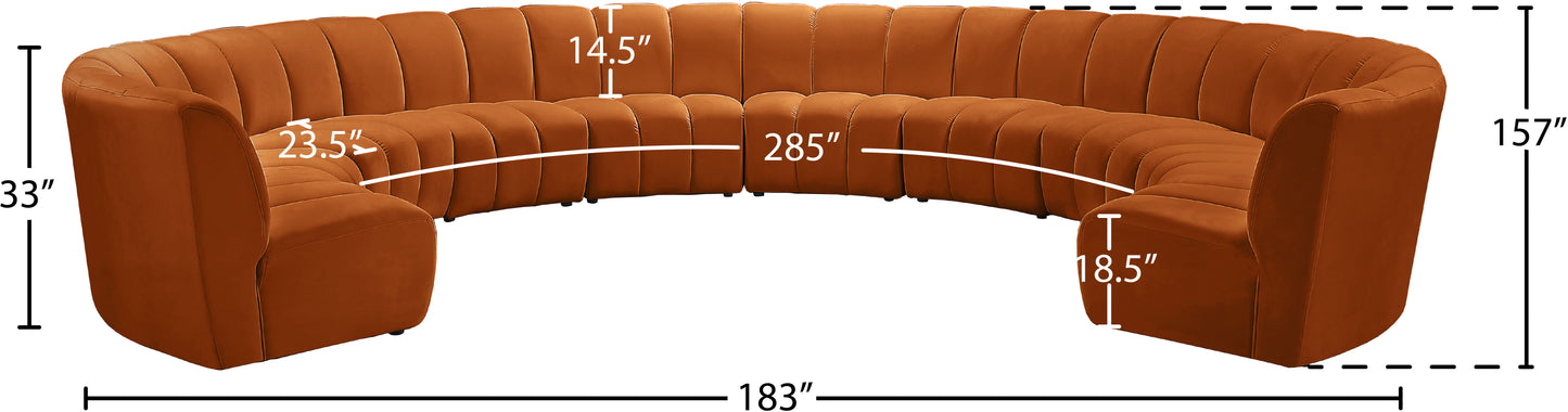 Infinity - 10 Piece Velvet Modular Sectional