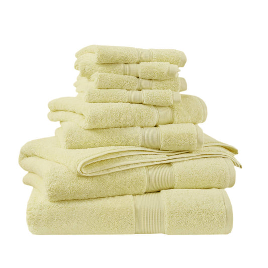 800GSM - 8 Piece Antimicrobial Towel Set - Yellow
