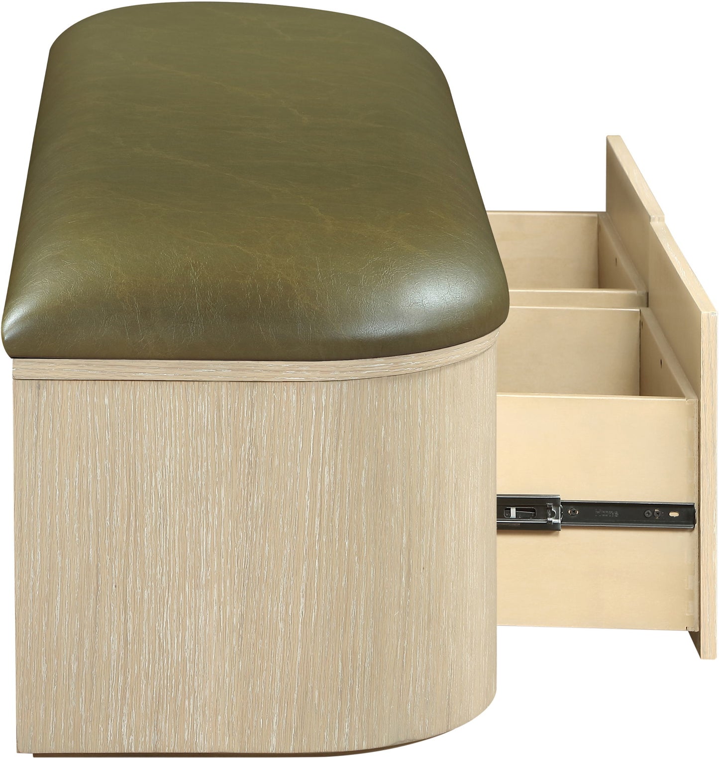 Velden - Upholstered Storage Bench With Stained Natural Base