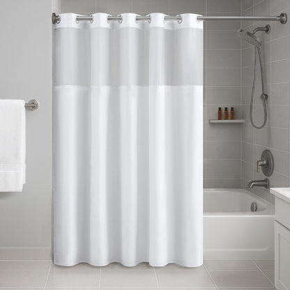 Plain Weave - Essential Fabric Shower Curtain - White