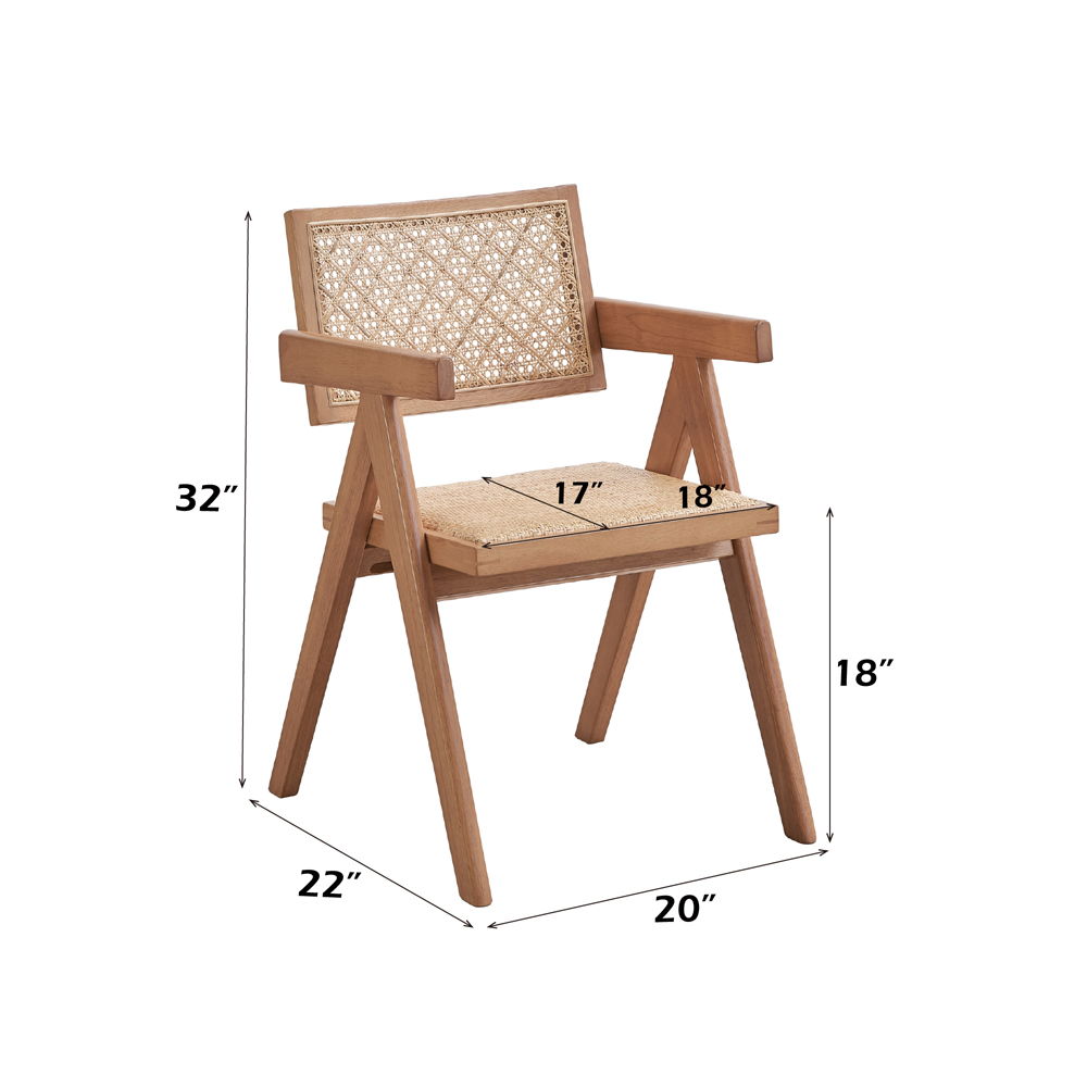 Velentina - Arm Chair (Set of 2) - Rattan & Natural