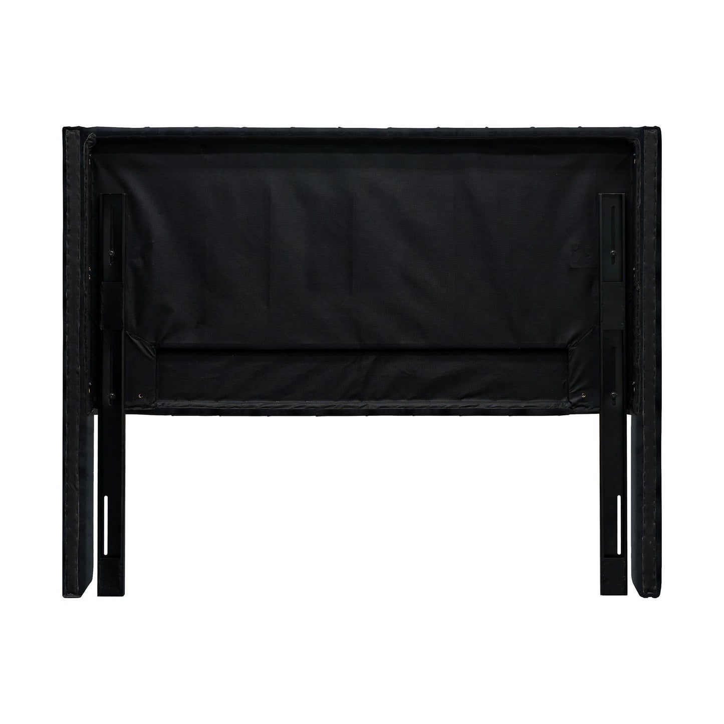 Amelia - Upholstered Wingback Headboard With Button Tufting & Nailhead Trim Velvet - Black