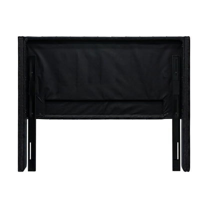 Amelia - Upholstered Wingback Headboard With Button Tufting & Nailhead Trim Velvet - Black