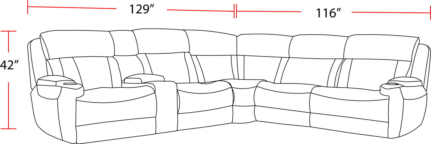 Dalton - Modular Power Reclining Sectional