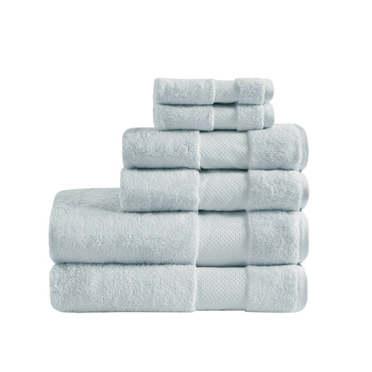 Turkish - 6 Piece Bath Towel Set - Light Blue