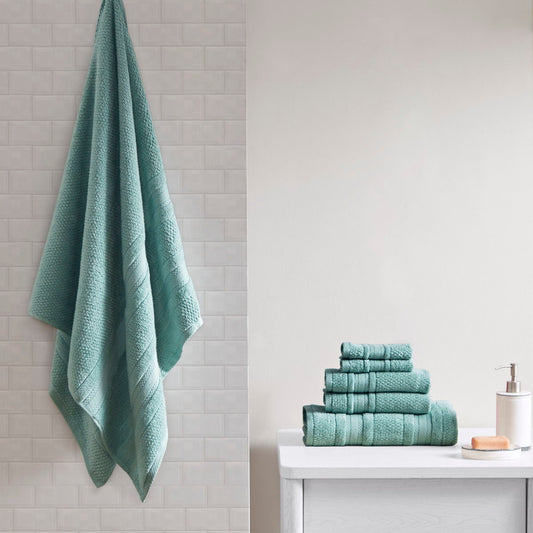Adrien - 6 Piece Towel Set - Teal