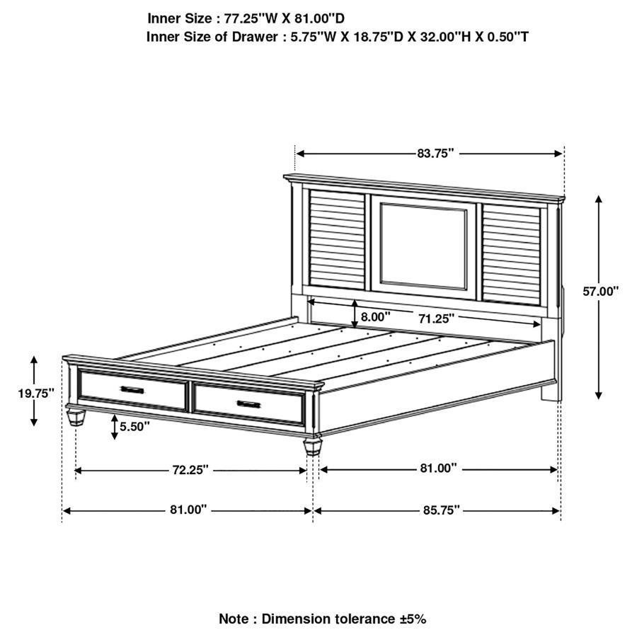 Franco - Wood Storage Panel Bed